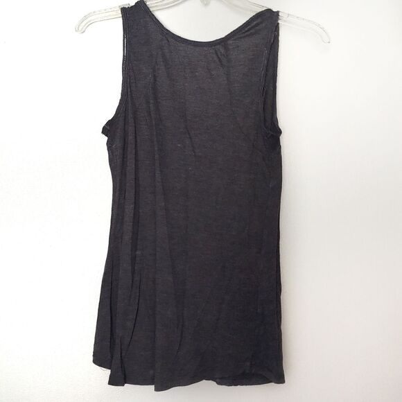 Daisy Heart Gray Stone Wash Tank Top Size Small - Picture 2 of 4